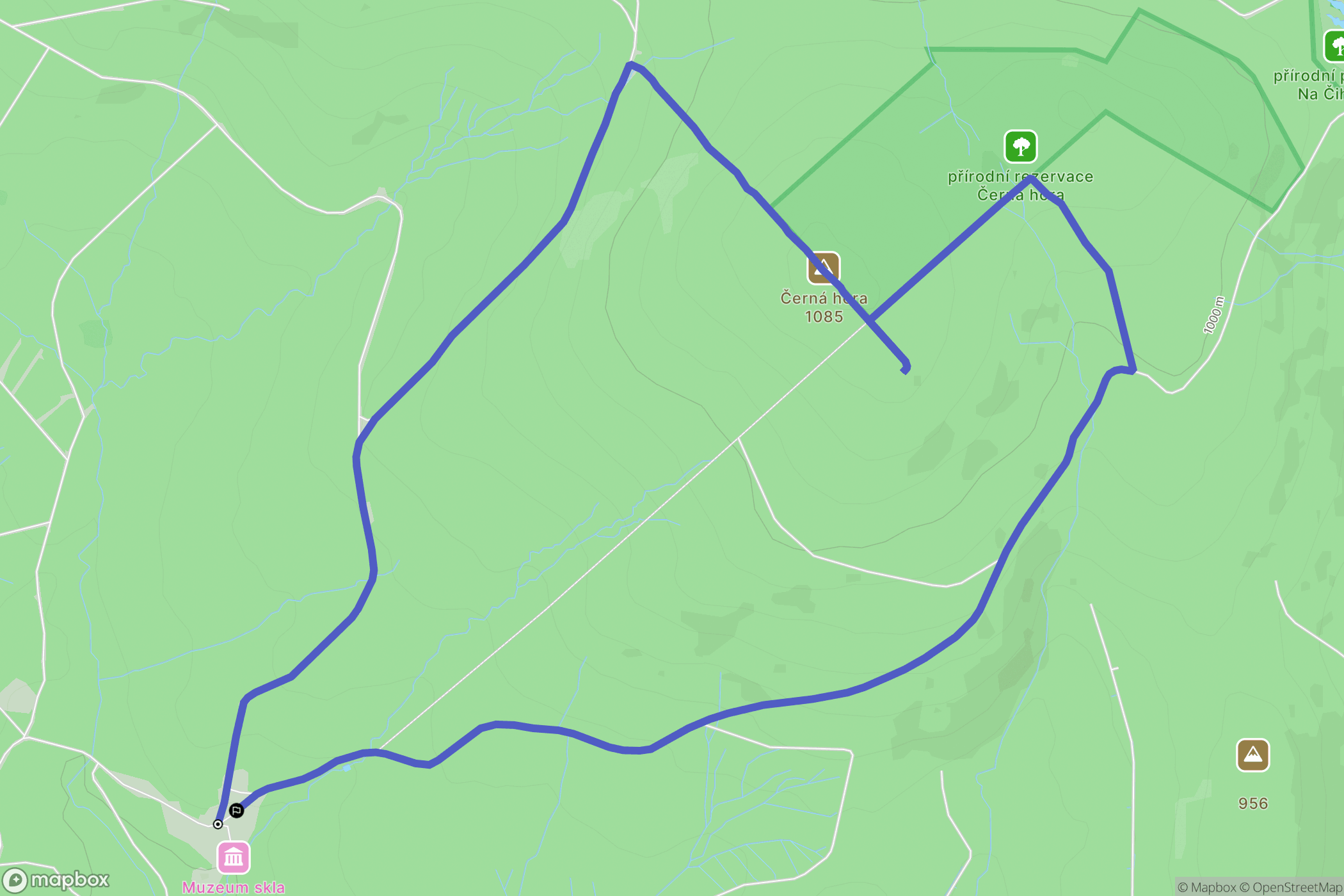 Bedřichov: mapa trasy - Czechia
