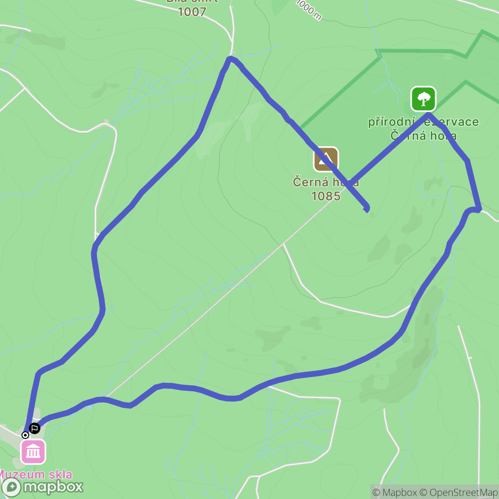 Bedřichov: mapa trasy - Czechia