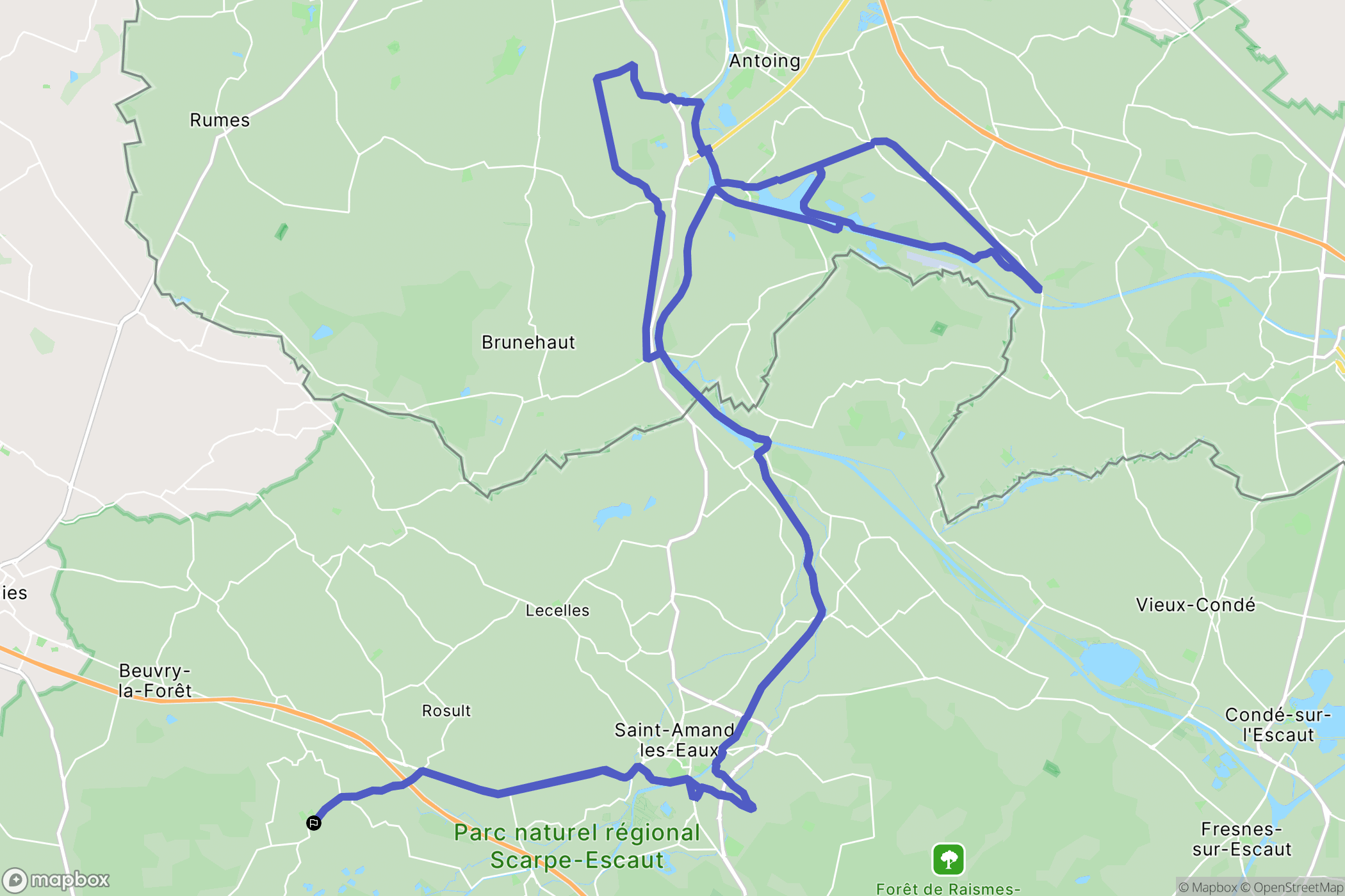 Brillon : carte du parcours de randonnée - France