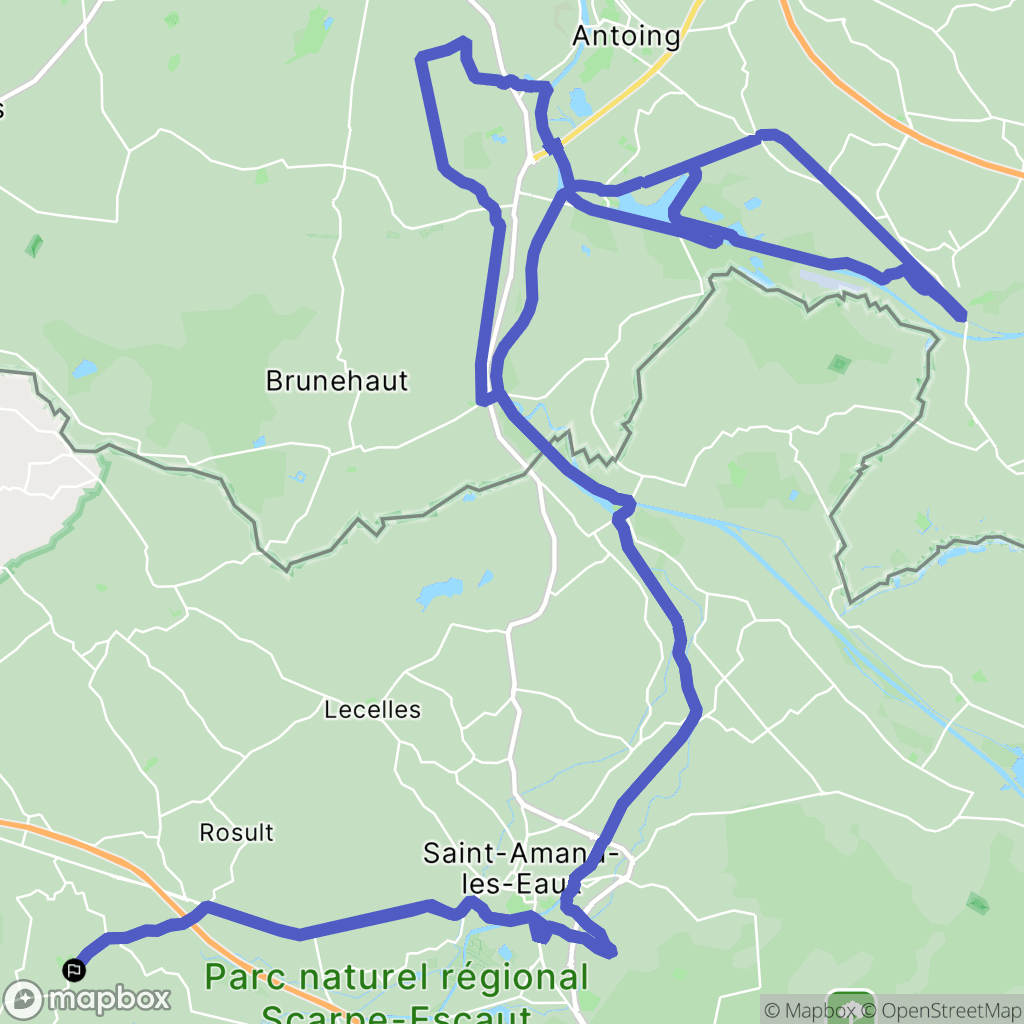 Brillon : carte du parcours de randonnée - France