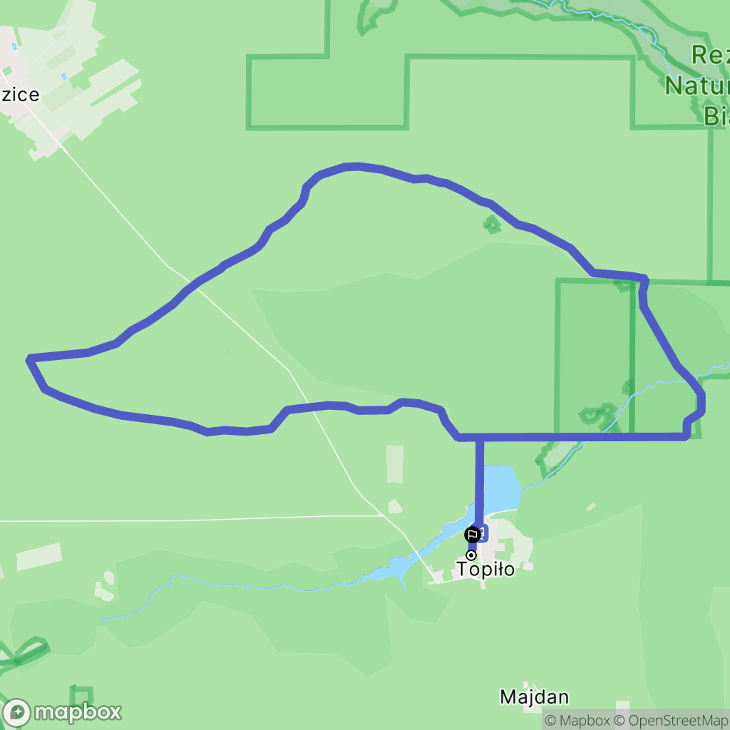 Topiło: mapa trasy - Poland