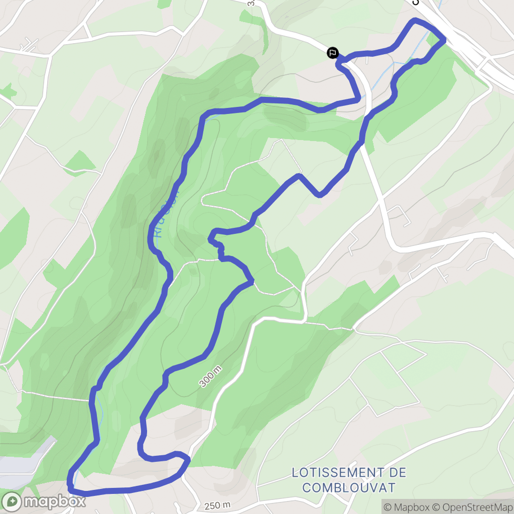Charnècles : carte du parcours de randonnée - France