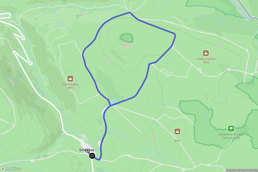 Bílý Potok: mapa trasy - Czechia