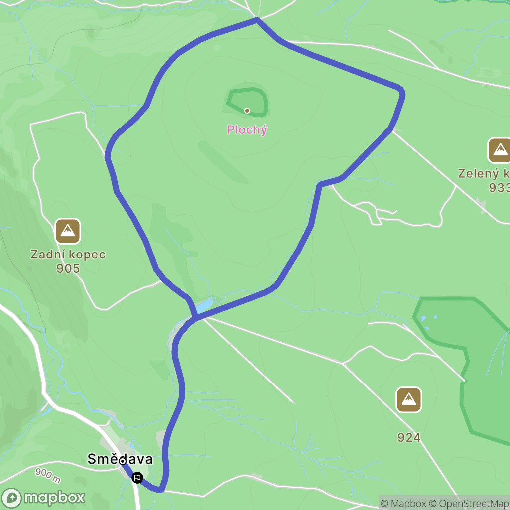 Bílý Potok: mapa trasy - Czechia