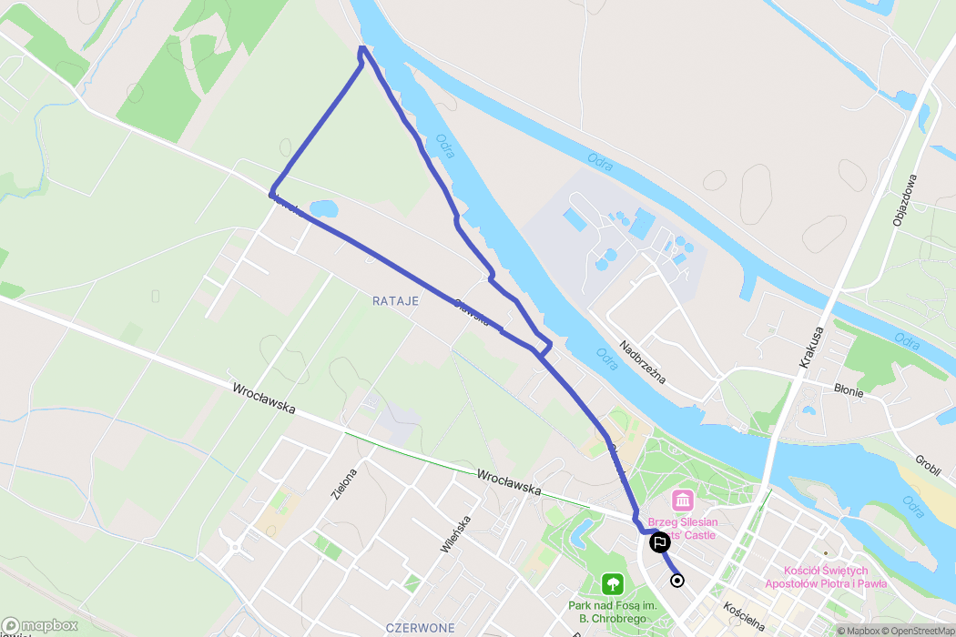 Brzeg: mapa trasy - Poland