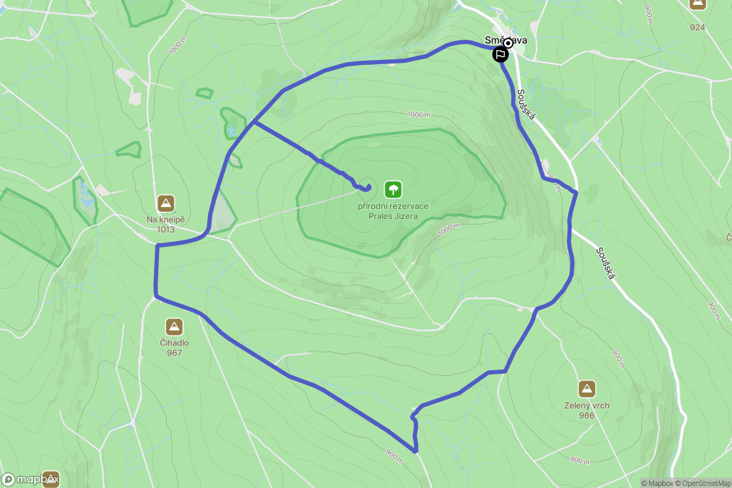 Bílý Potok: mapa trasy - Czechia
