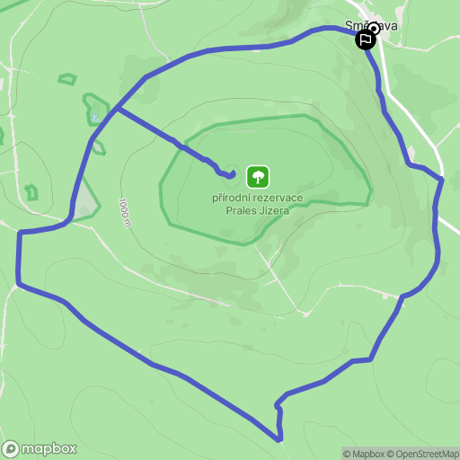 Bílý Potok: mapa trasy - Czechia