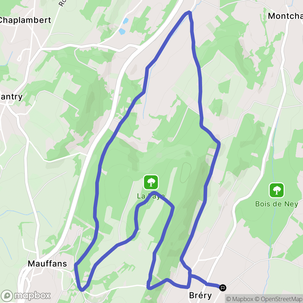 Domblans : carte du parcours de randonnée - France