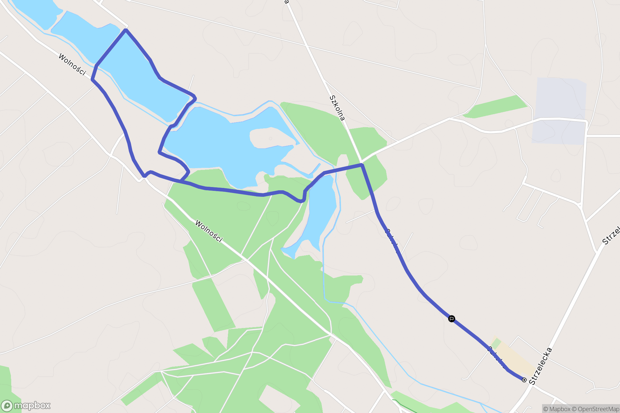 Jemielnica: mapa trasy - Poland