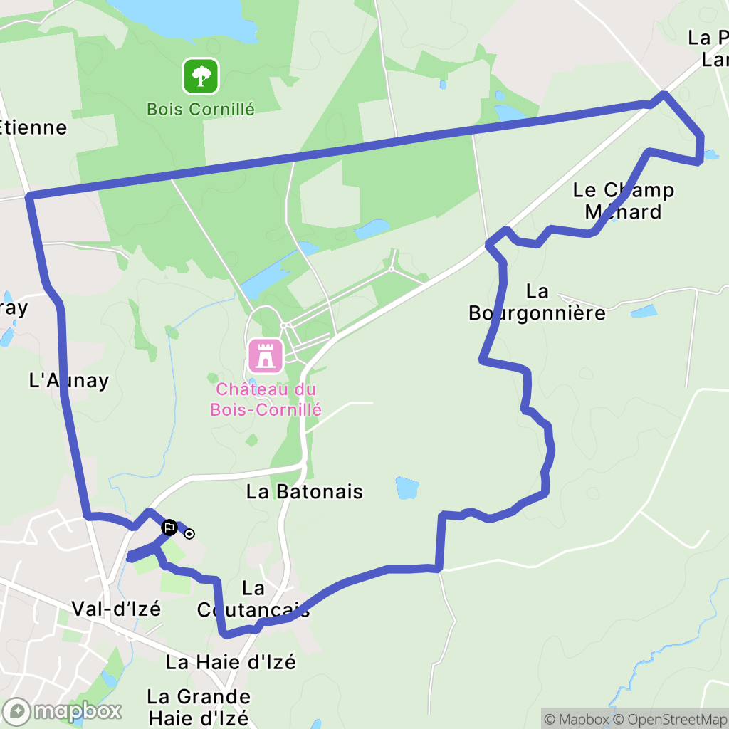 Val-d'Izé : carte du parcours de randonnée - France