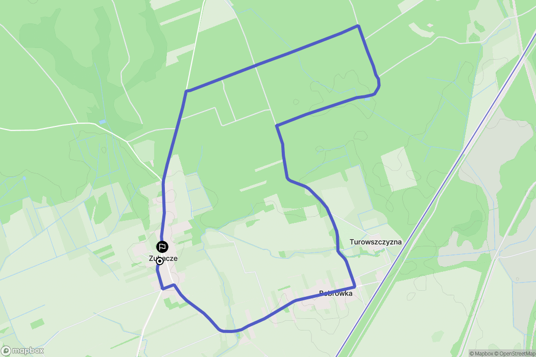 Zubacze: mapa trasy - Poland