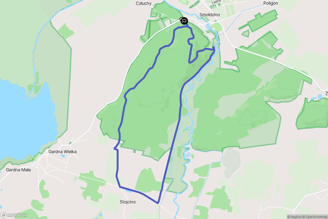 Smołdzino: mapa trasy - Poland