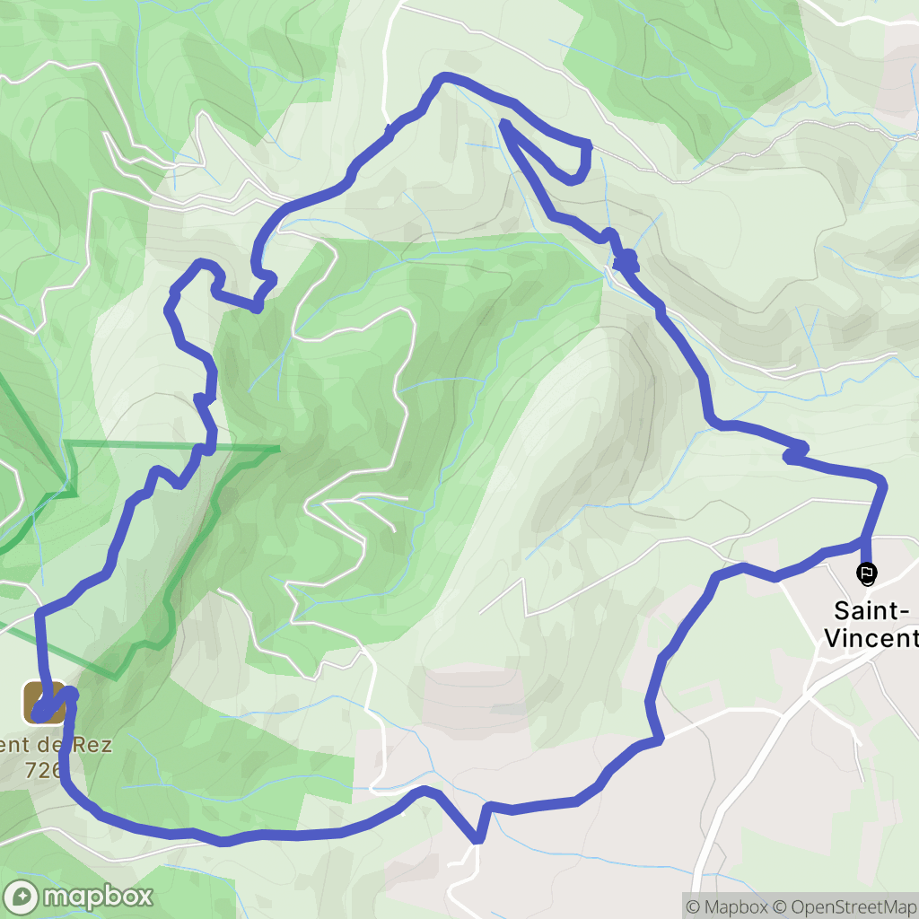 Gras : carte du parcours de randonnée - France