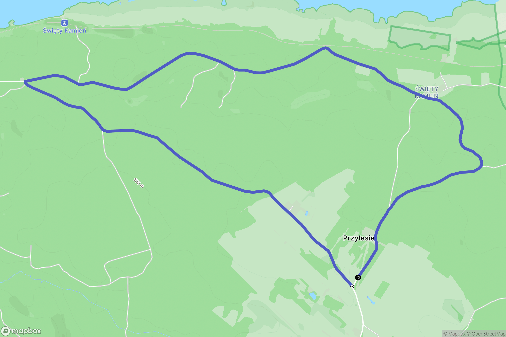 Chojnowo: mapa trasy - Poland