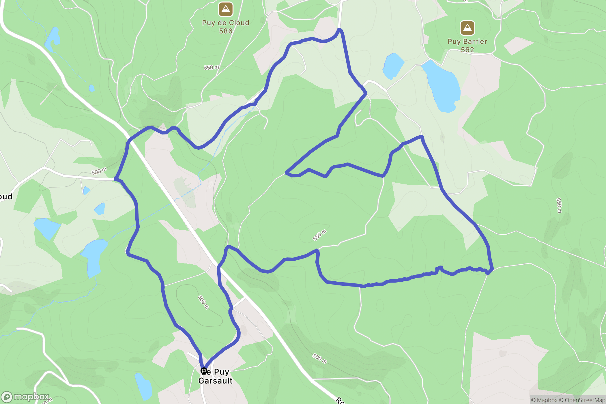Ambazac : carte du parcours de randonnée - France