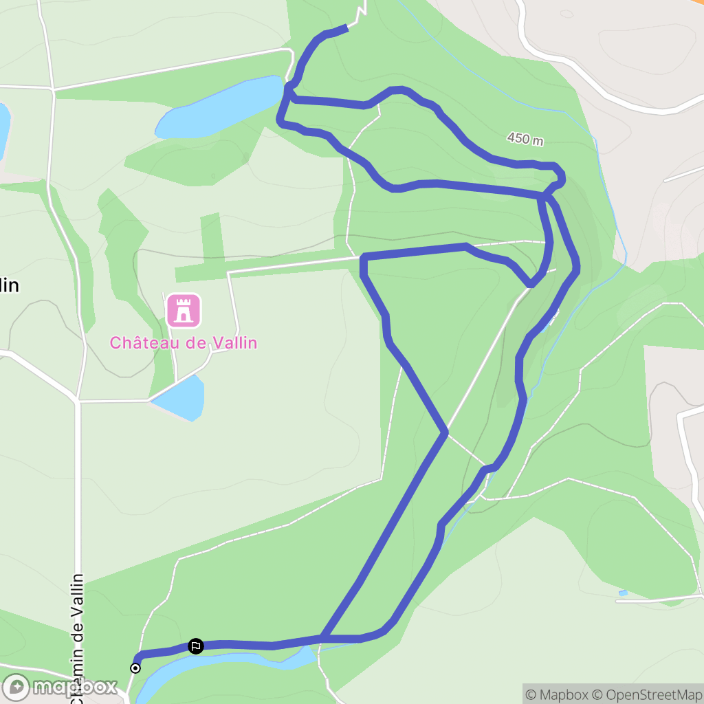 Torchefelon : carte du parcours de randonnée - France