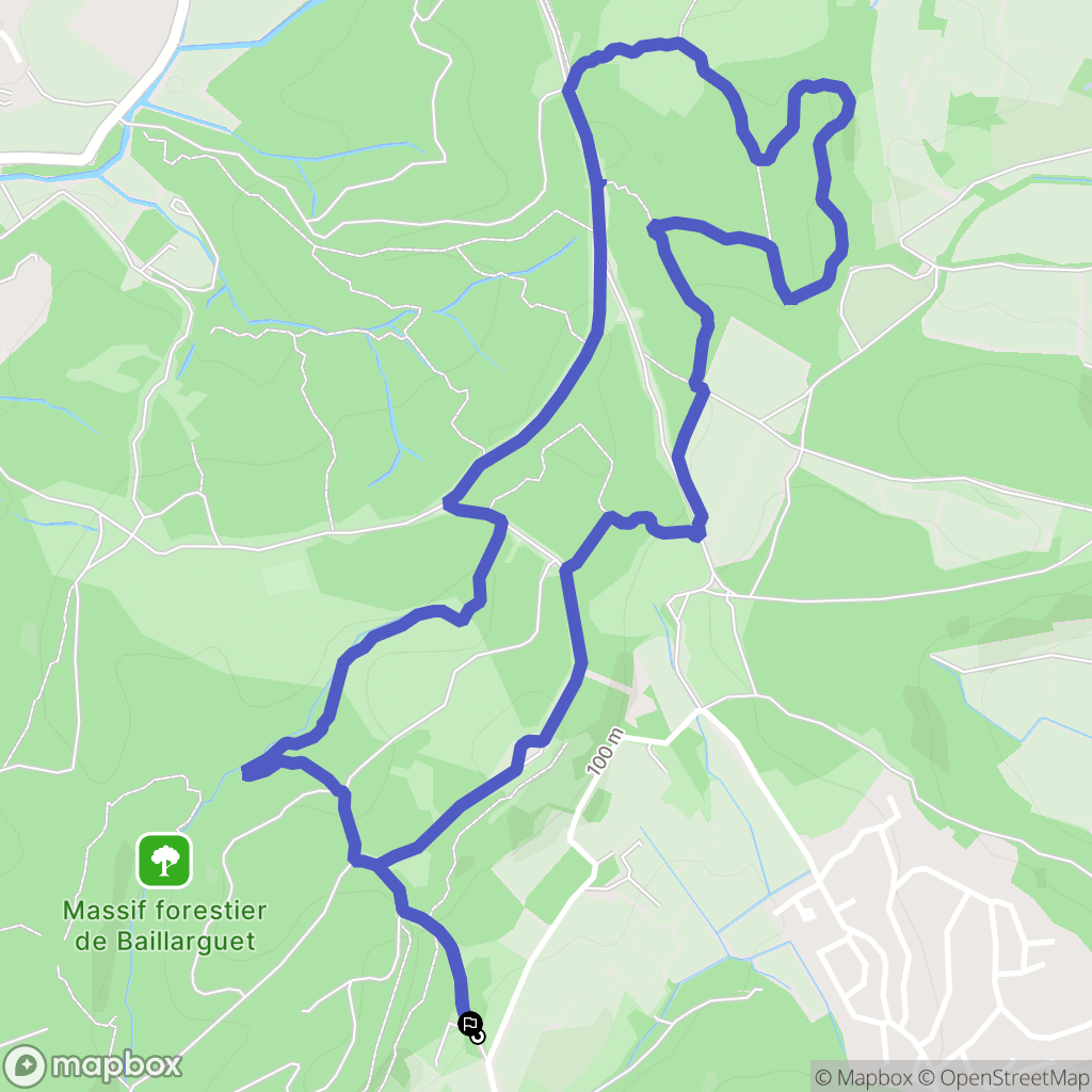 Clapiers : carte du parcours de randonnée - France