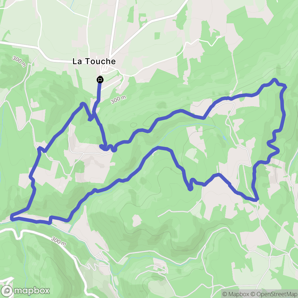 La Touche : carte du parcours de randonnée - France