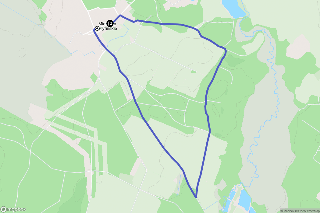 Mielenko Gryfińskie: mapa trasy - Poland