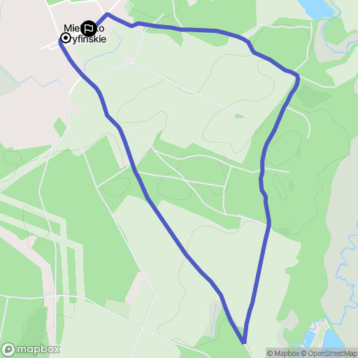 Mielenko Gryfińskie: mapa trasy - Poland