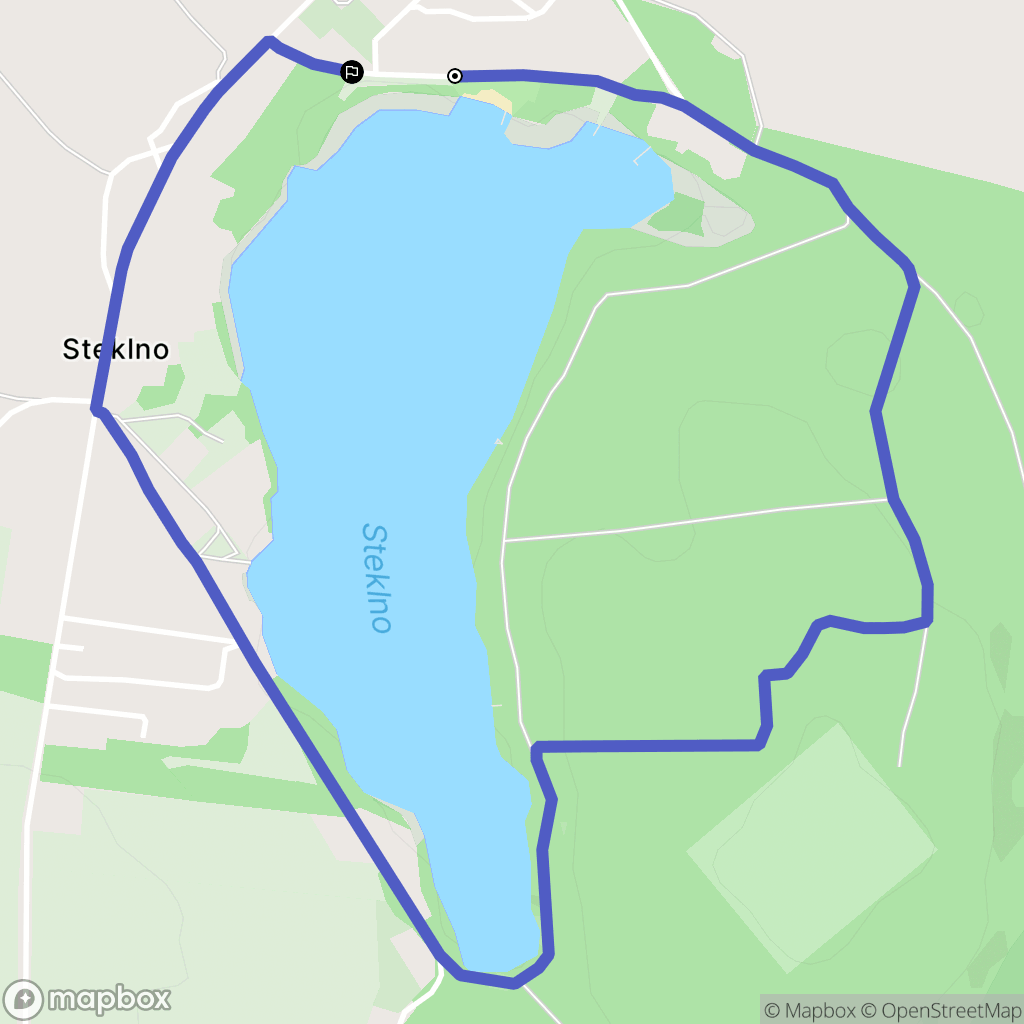 Steklno: mapa trasy - Poland