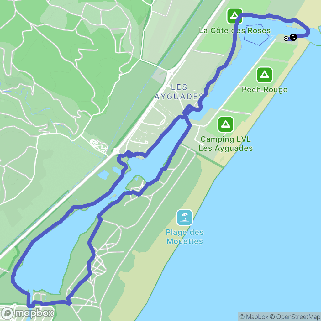 Gruissan : carte du parcours de randonnée - France
