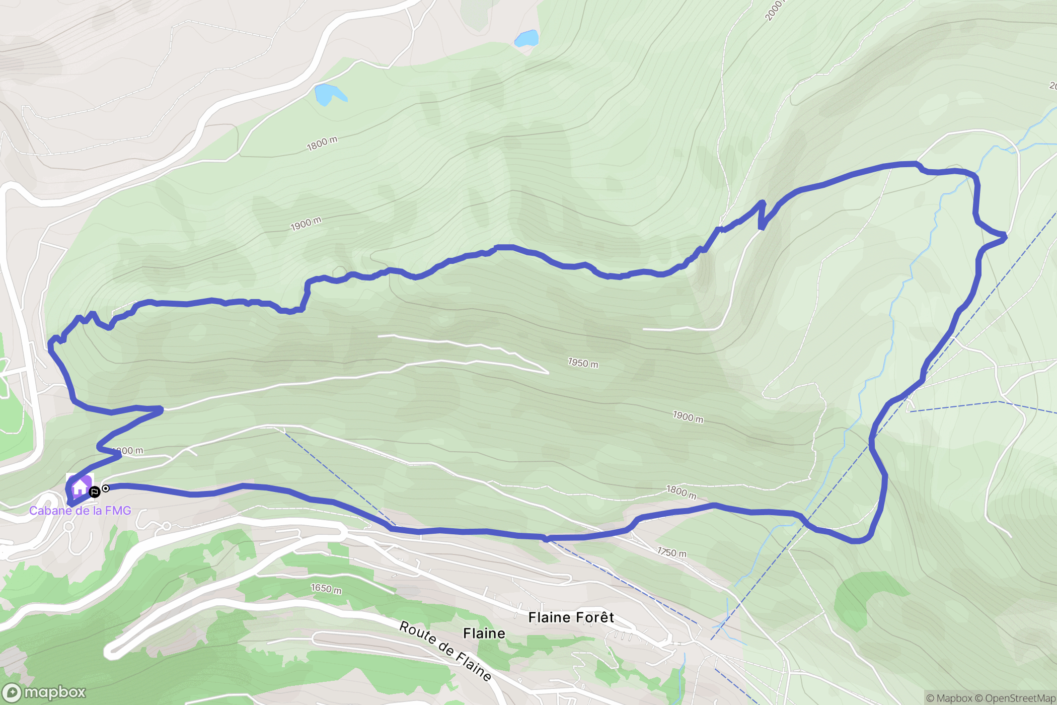 Arâches-la-Frasse : carte du parcours de randonnée - France