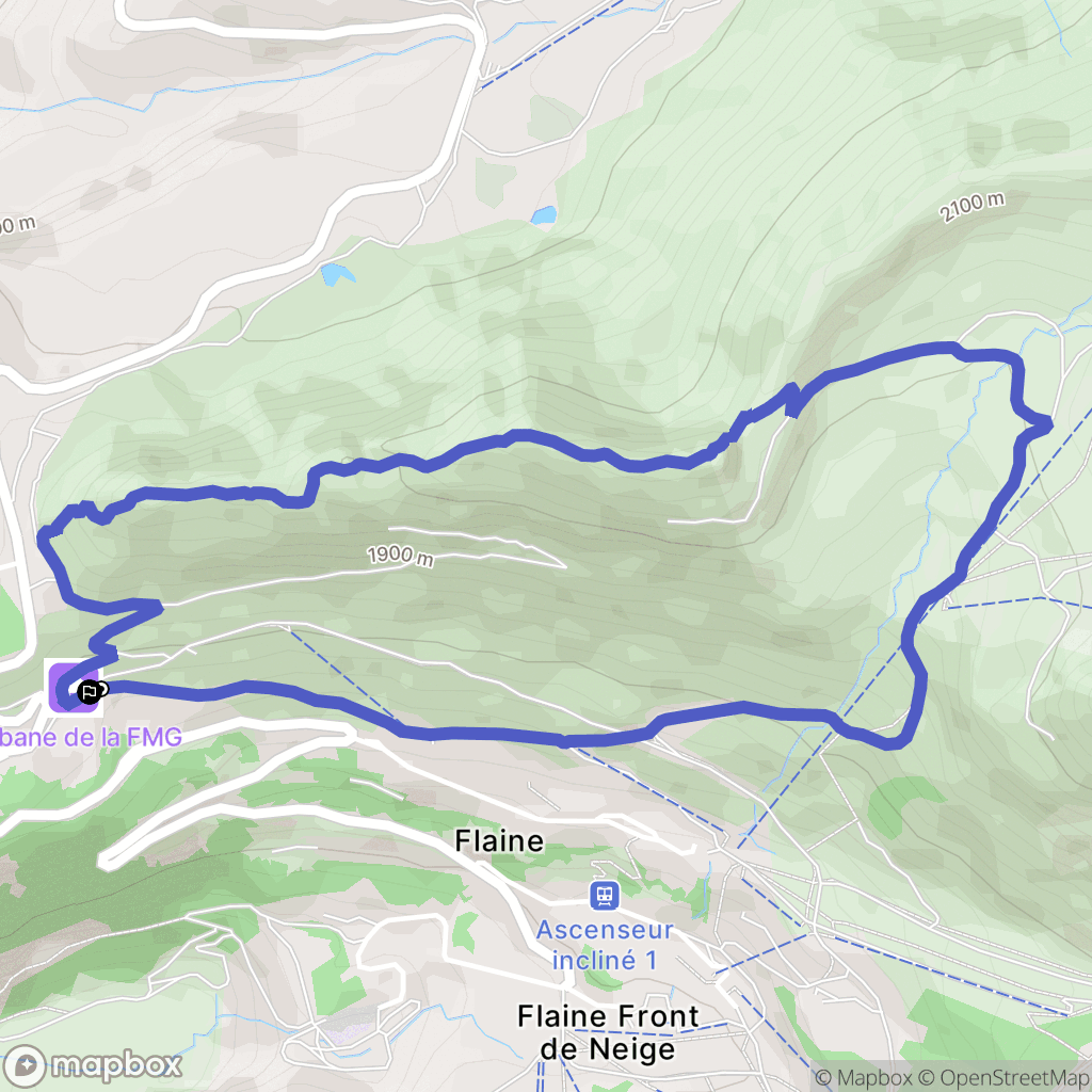 Arâches-la-Frasse : carte du parcours de randonnée - France