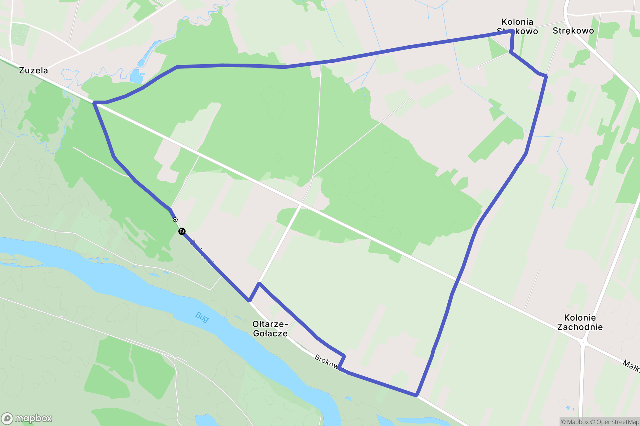 Ołtarze-Gołacze: mapa trasy - Poland