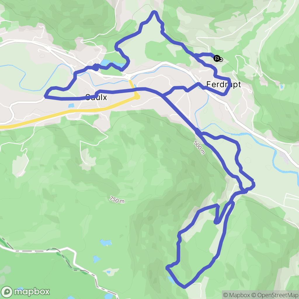 Ferdrupt : carte du parcours de randonnée - France