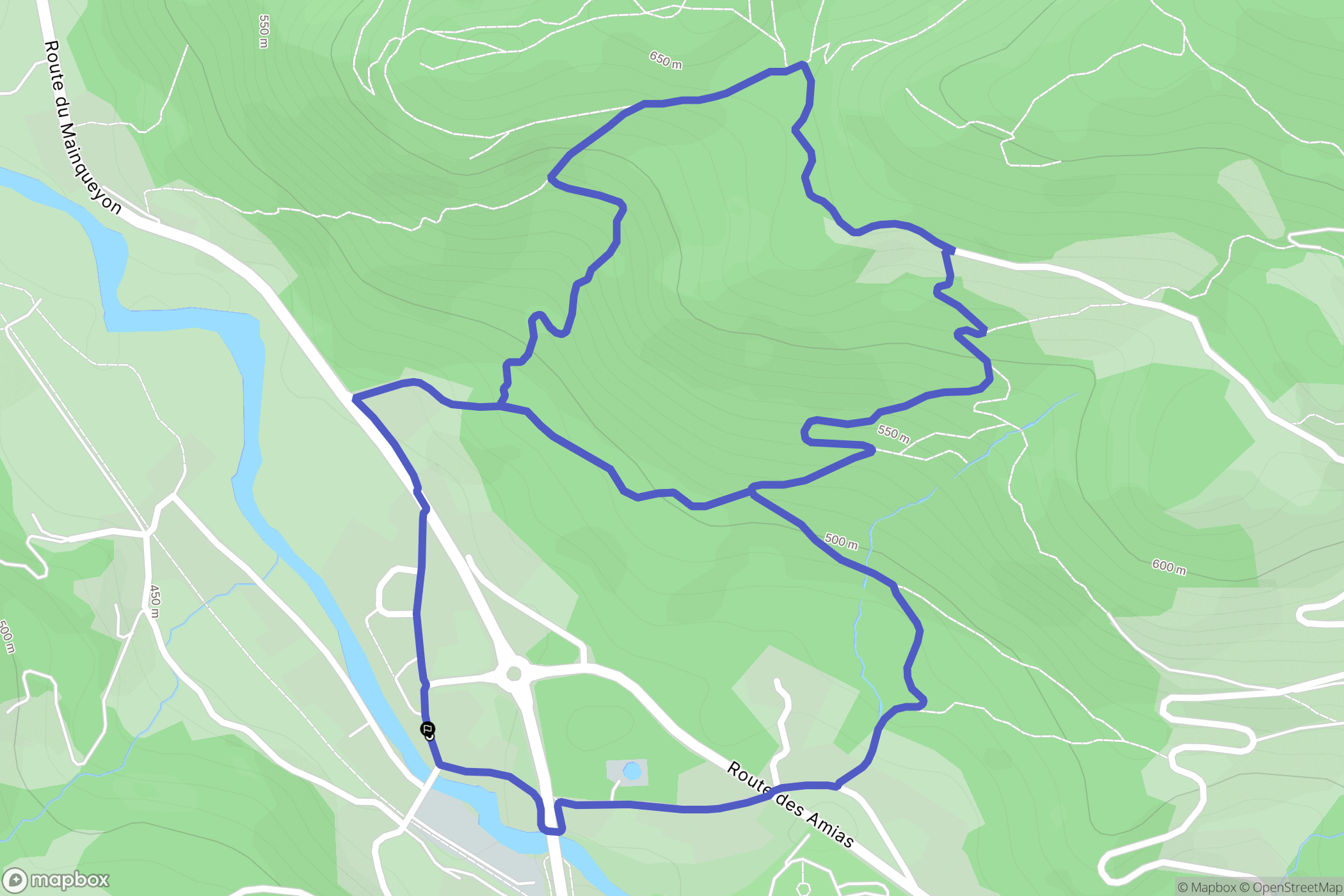 Saulxures-sur-Moselotte : carte du parcours de randonnée - France