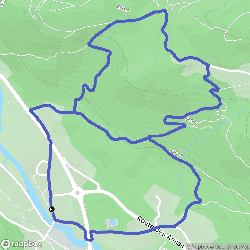 Saulxures-sur-Moselotte : carte du parcours de randonnée - France