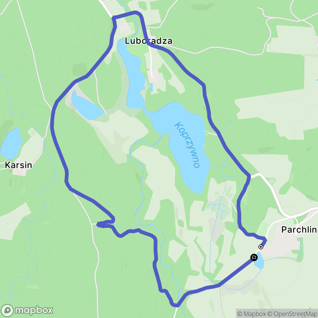 Parchlino: mapa trasy - Poland