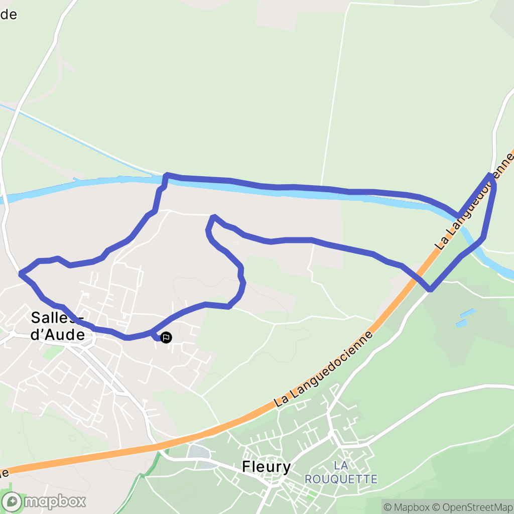 Salles-d'Aude : carte du parcours de randonnée - France