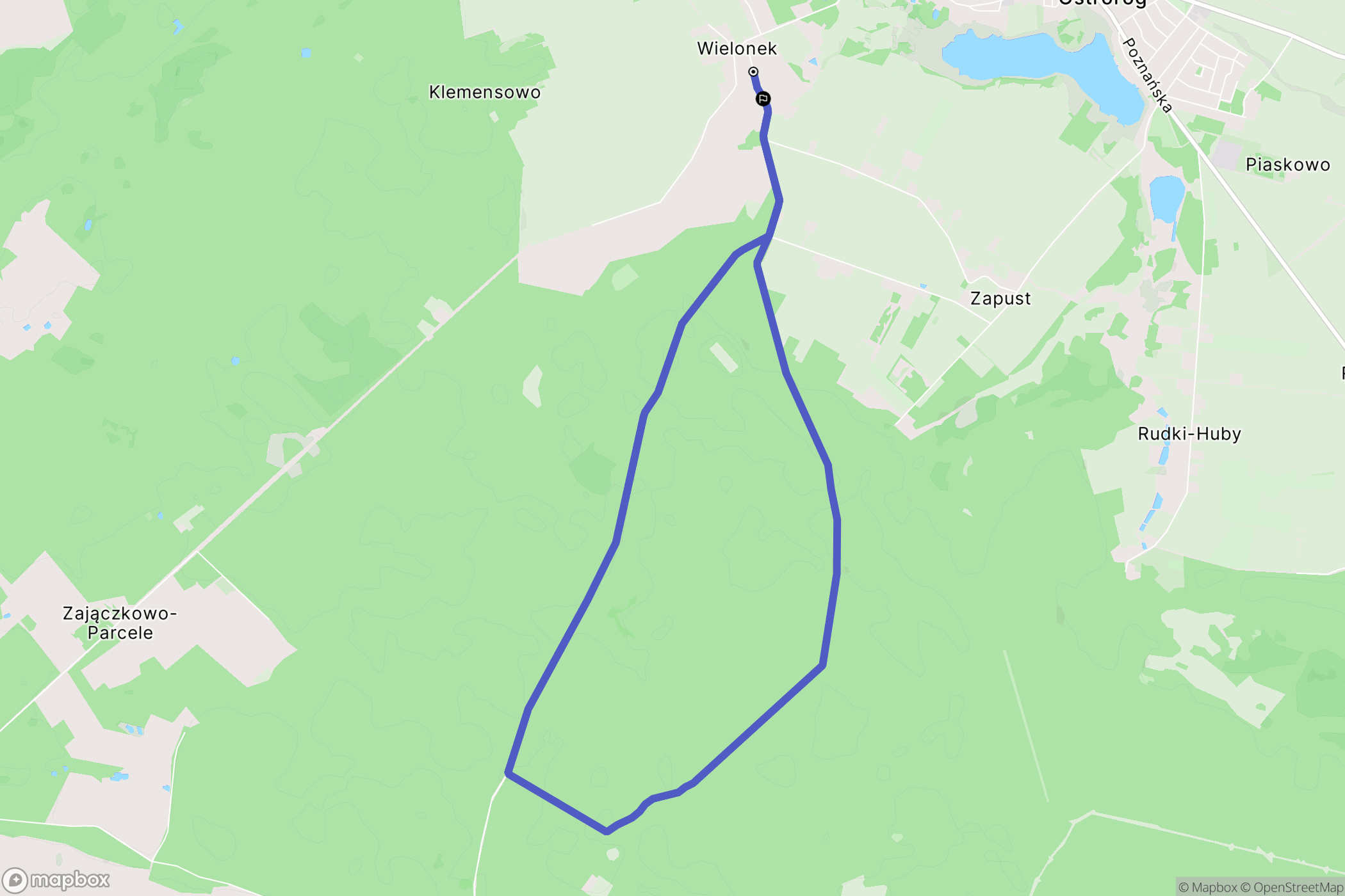 Wielonek: mapa trasy - Poland