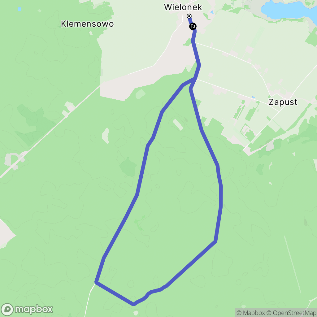 Wielonek: mapa trasy - Poland