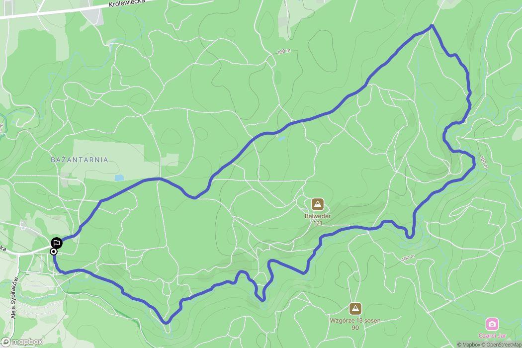 Elbląg: mapa trasy - Poland