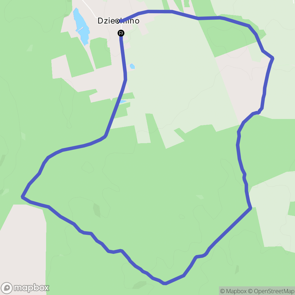 Dziechlino: mapa trasy - Poland