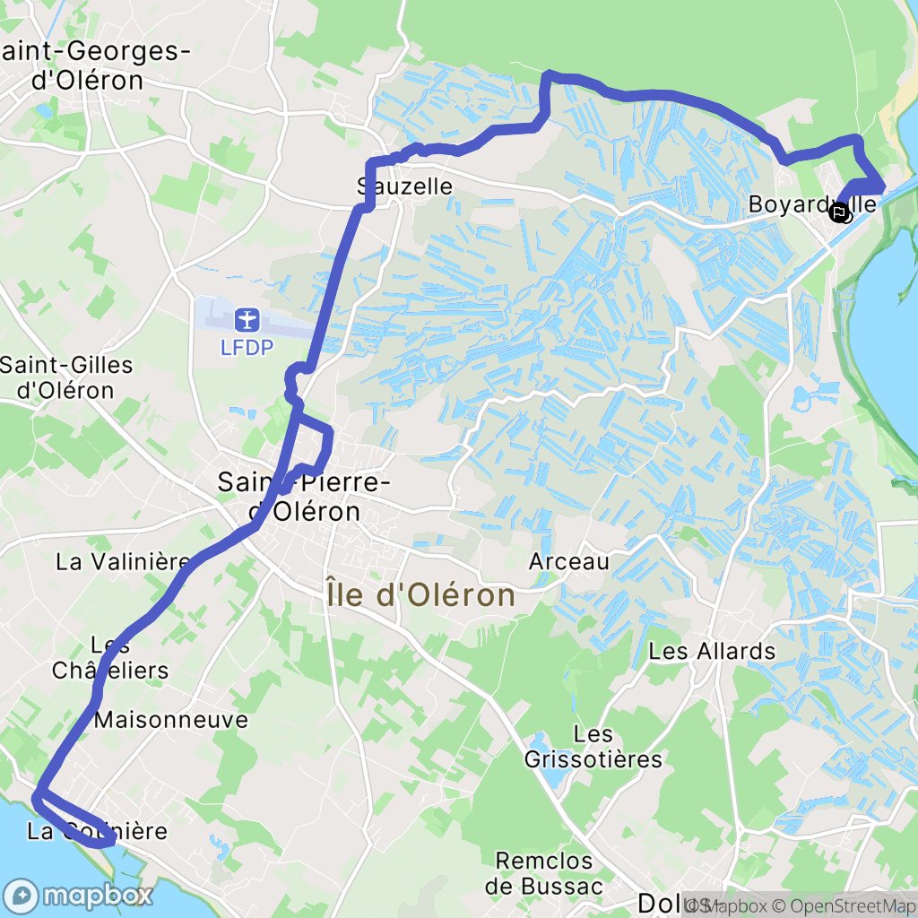 Saint-Georges-d'Oléron : carte du parcours de randonnée - France