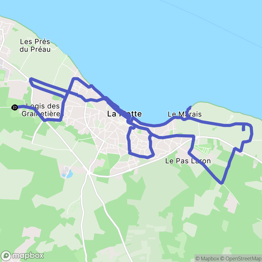 Saint-Martin-de-Ré : carte du parcours de randonnée - France