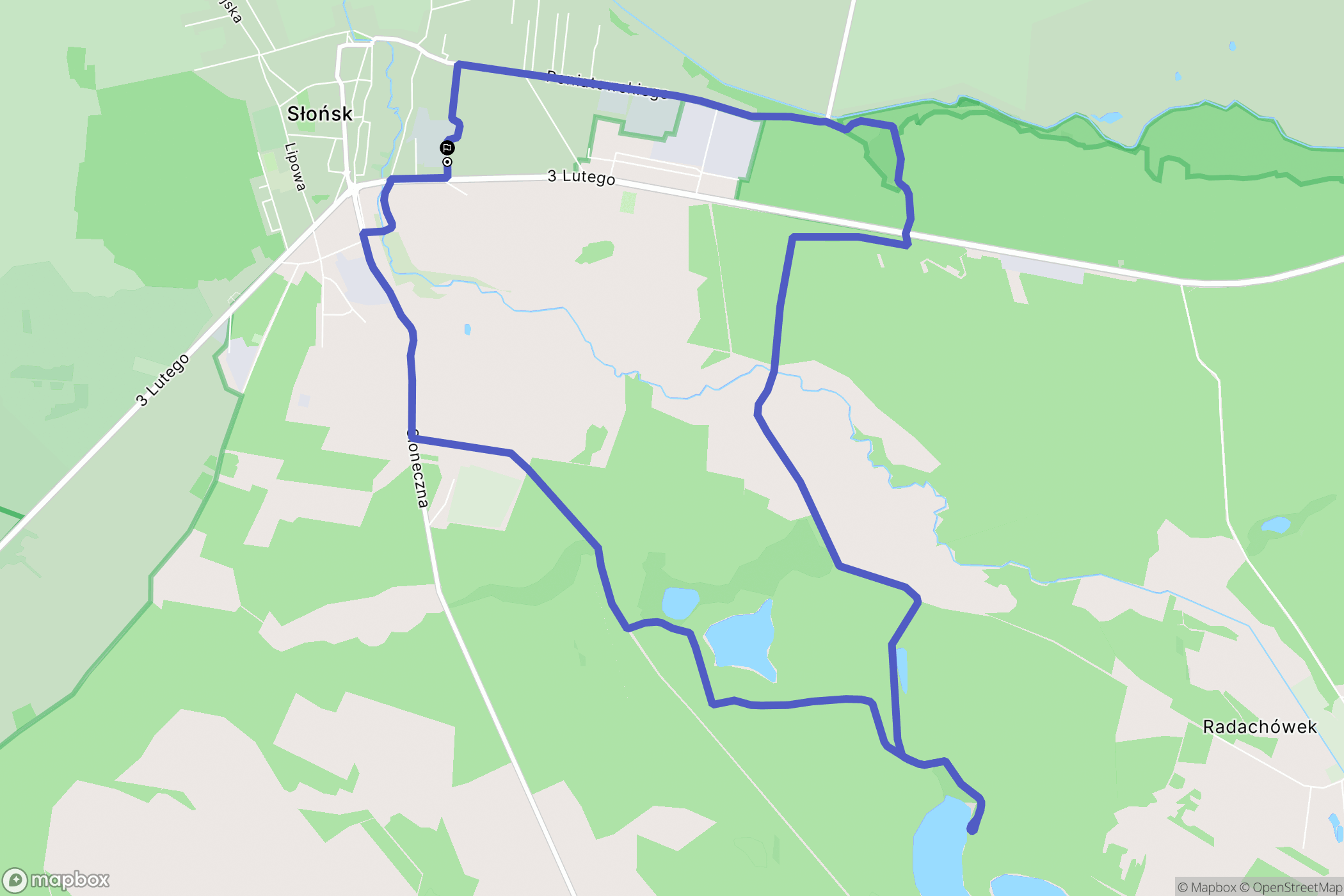 Słońsk: mapa trasy - Poland