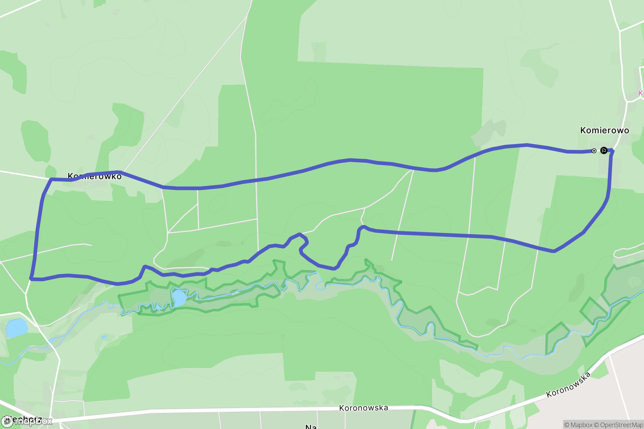 Komierowo: mapa trasy - Poland
