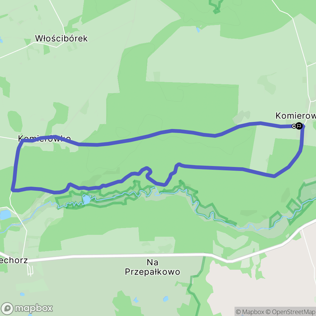 Komierowo: mapa trasy - Poland