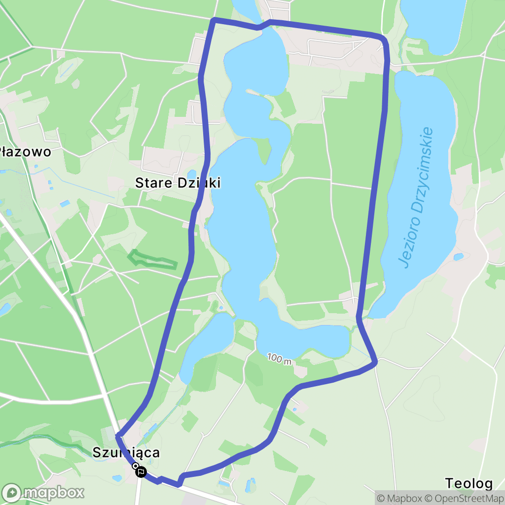 Szumiąca: mapa trasy - Poland