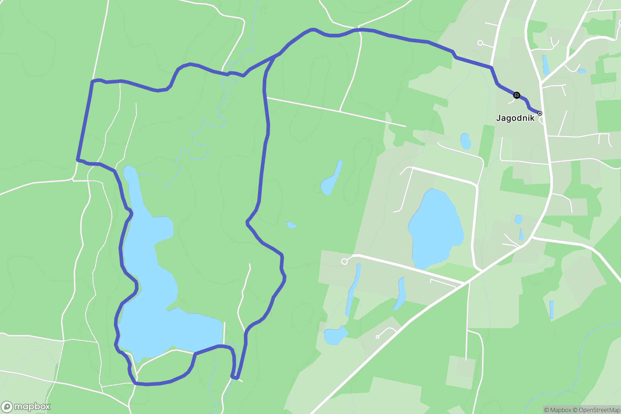 Jagodnik: mapa trasy - Poland