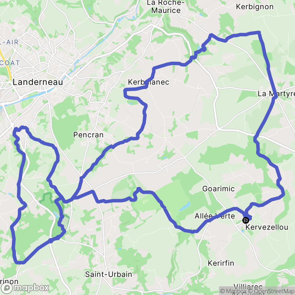 Tréflévénez : carte du parcours de randonnée - France