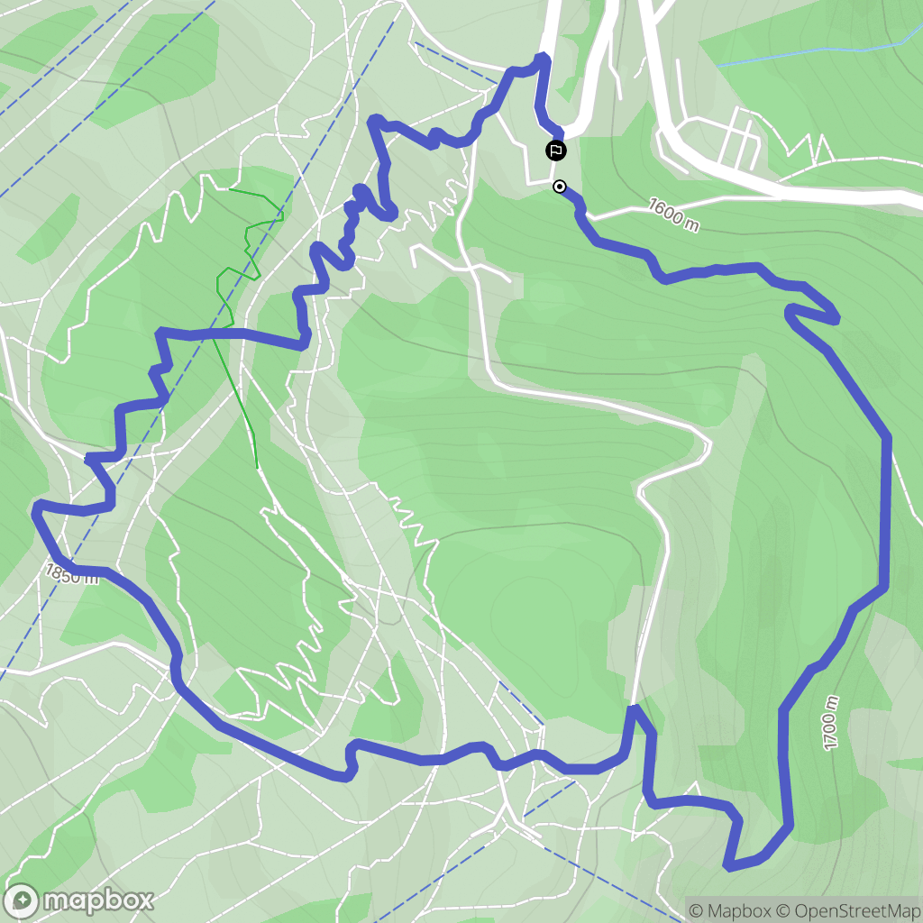 Uvernet-Fours : carte du parcours de randonnée - France