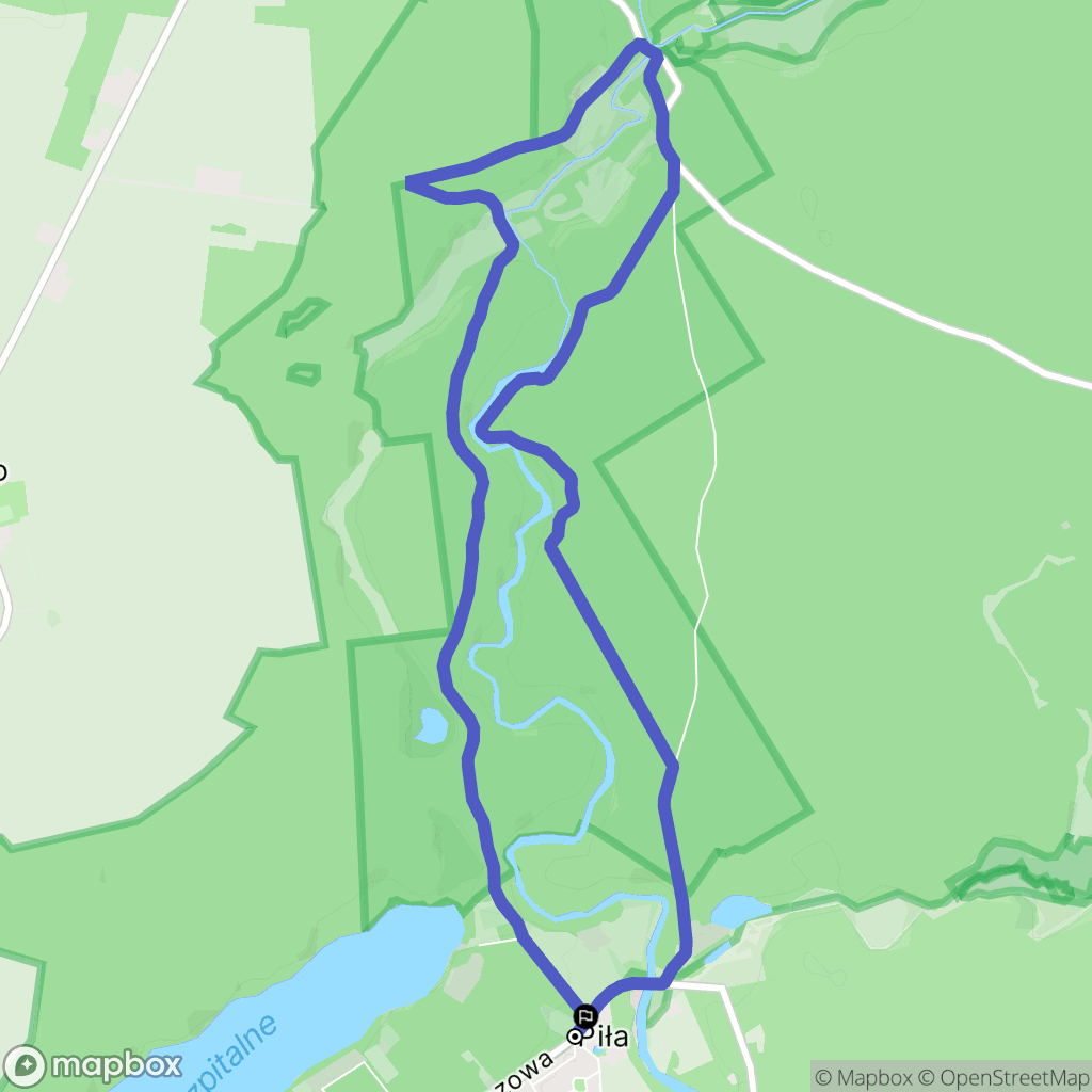 Piła: mapa trasy - Poland