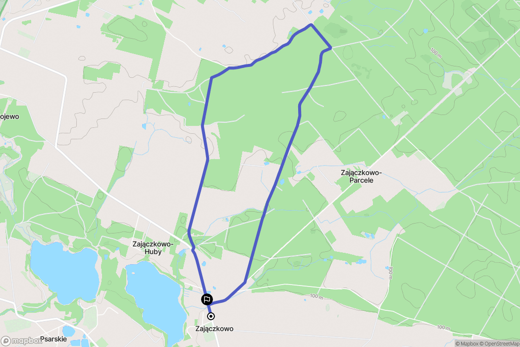 Zajączkowo: mapa trasy - Poland