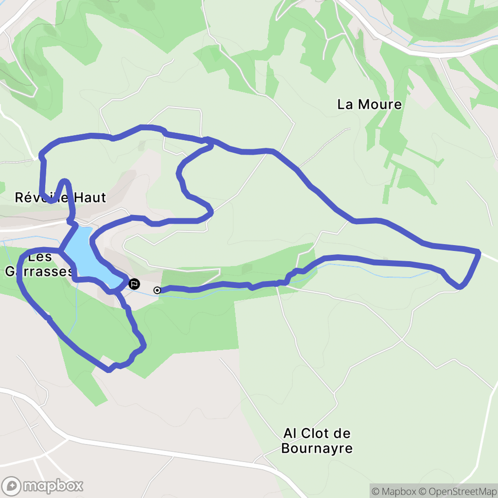 Montaigu-de-Quercy : carte du parcours de randonnée - France